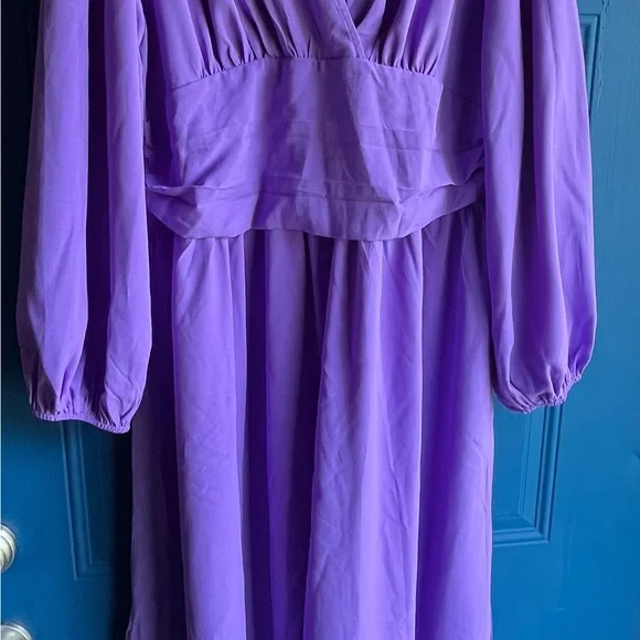chinese dress ladies SHEIN Elenzya Women's Elegant Long Sleeve Dress, Round Neck, Contrast |  Dress
